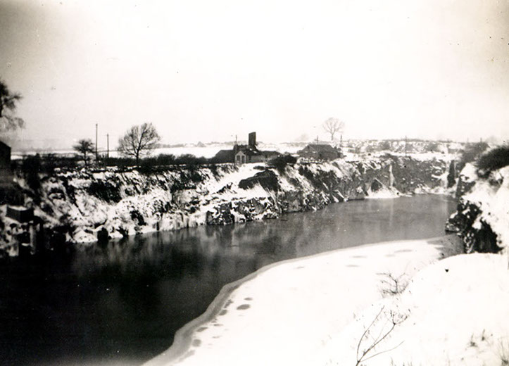 When all quarrying ceased in 1958, spring water was allowed to flood the quarry workings.